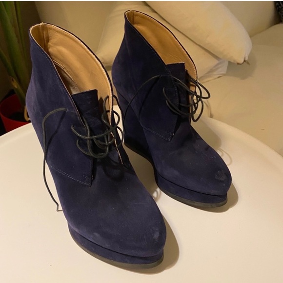 Jil Sander navy suede booties!!! - Picture 2 of 4
